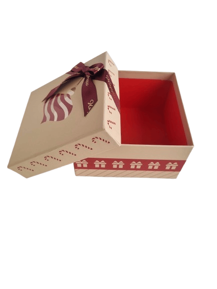Hediyelık Yılbaşı Kare Kutu Soren 15*15cm NO:4