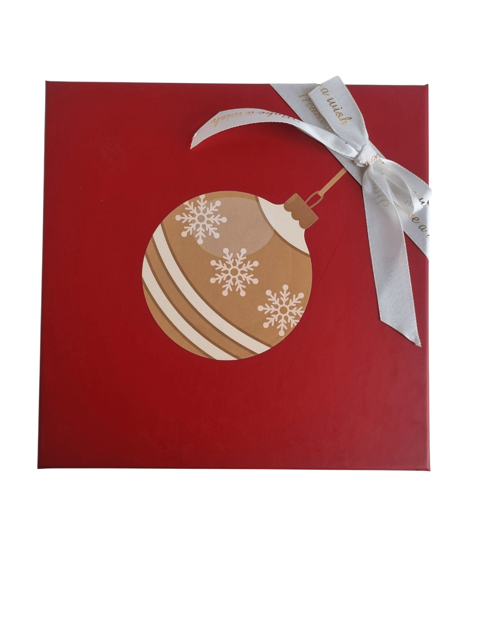 Hediyelık Yılbaşı Kare Kutu Soren 22X22cm  NO:5.5