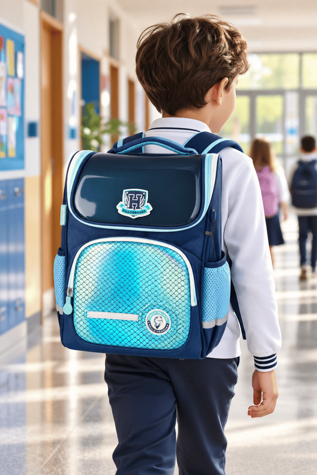 Hello Dragon Okul Çantası Mod 5 Light Blue CN0009