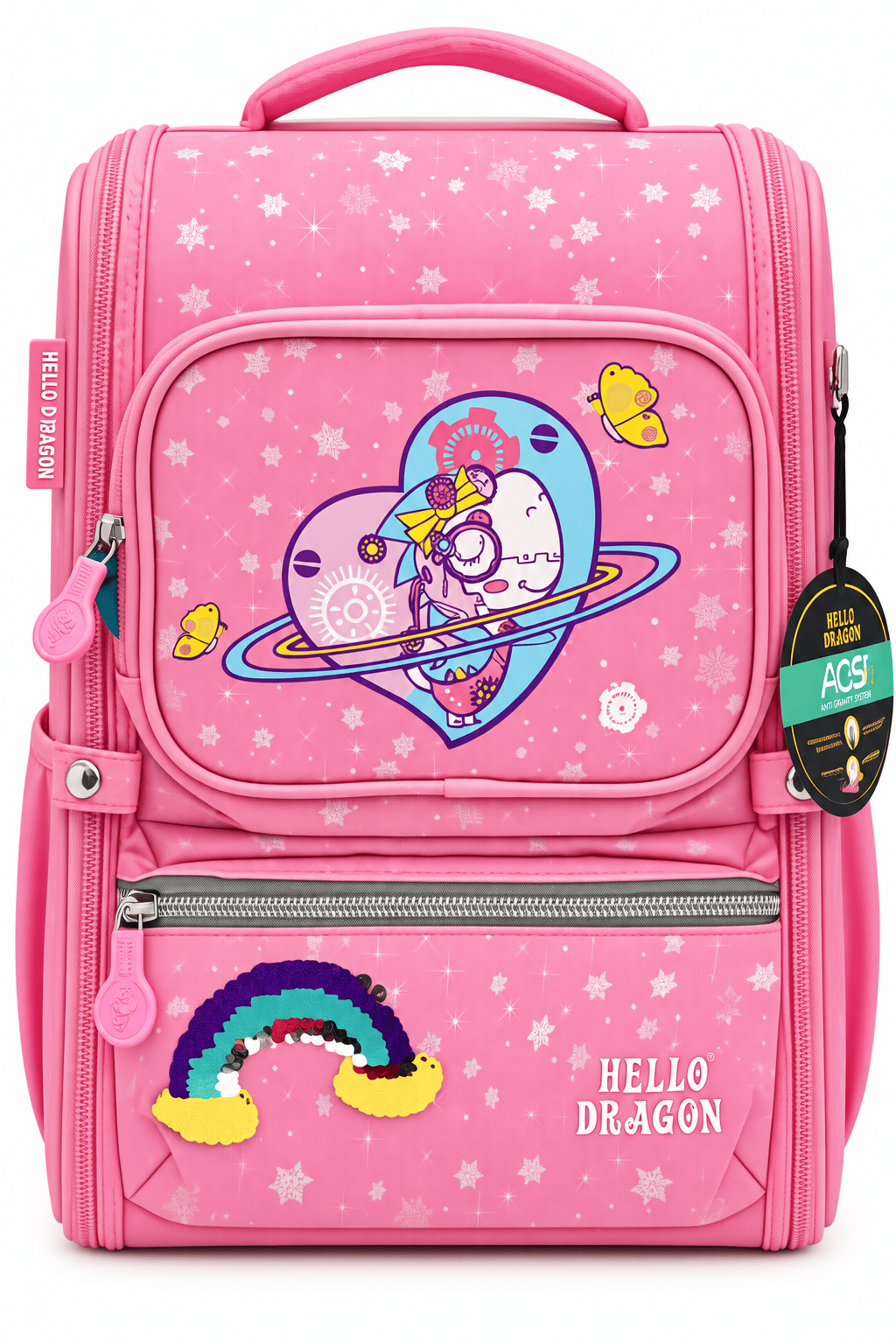 Hello Dragon Okul Çantası Model 18 Pembe CN0045