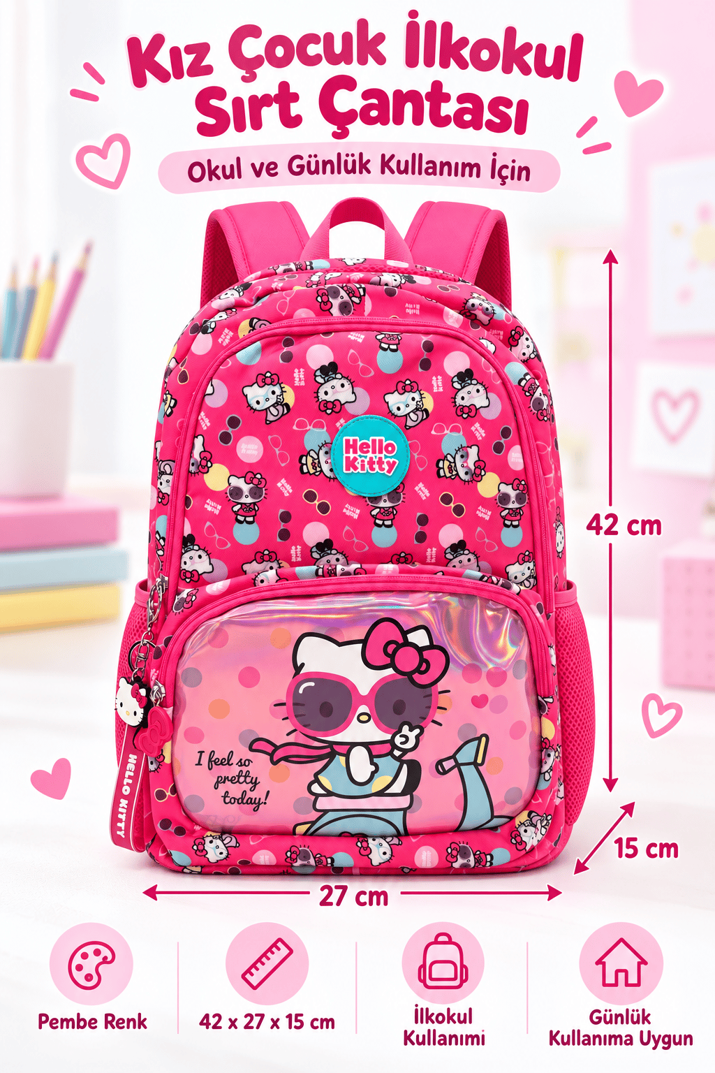 Hello Kitty Okul Çantası 3243 *15