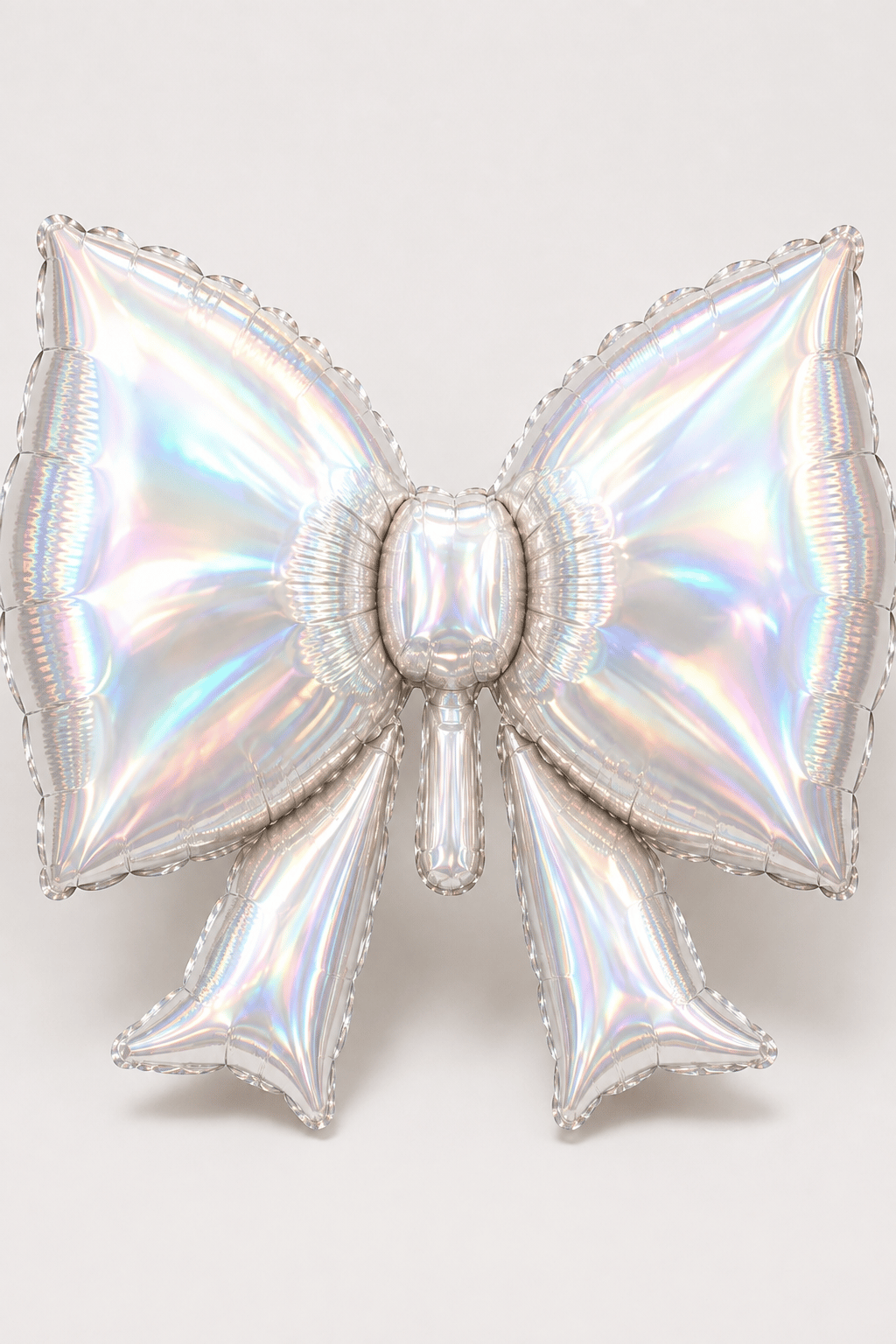 Hologramlı Fiyonk Folyo Balon 92x58 cm Büyük Boy Parti ve Kutlama Süsü