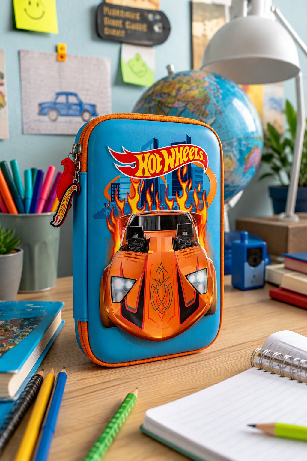 Hotwheels eva kalem çantası HW-7785-BÜYÜK turuncu