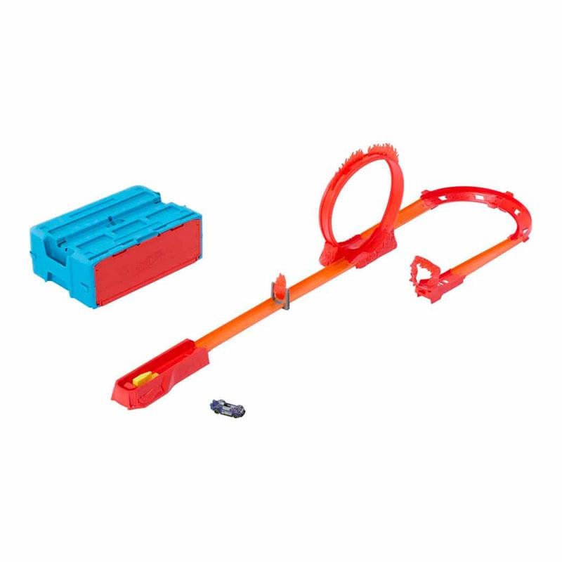 Hotwheels truck builder alev temalı akrobasi seti