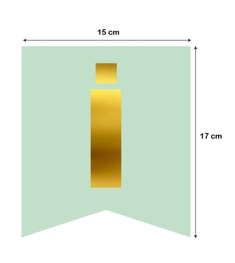 İyi ki Doğdun Banner Makaron renkler üstüne Gold altın Varaklı yazı, Karton Doğum Günü Yazısı Flama