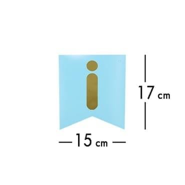 İyi ki Doğdun Banner Mavi renk üstüne Gold altın Varaklı yazı, Karton Doğum Günü Yazısı Flama