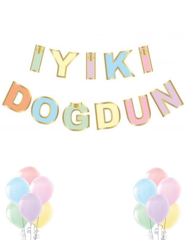 İyiki Doğdun Banner MAKARON Varaklı