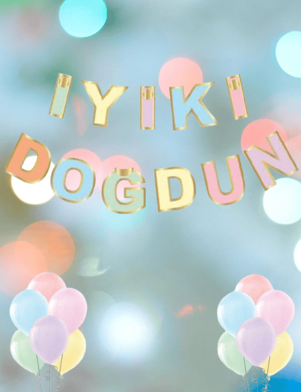 İyiki Doğdun Banner MAKARON Varaklı