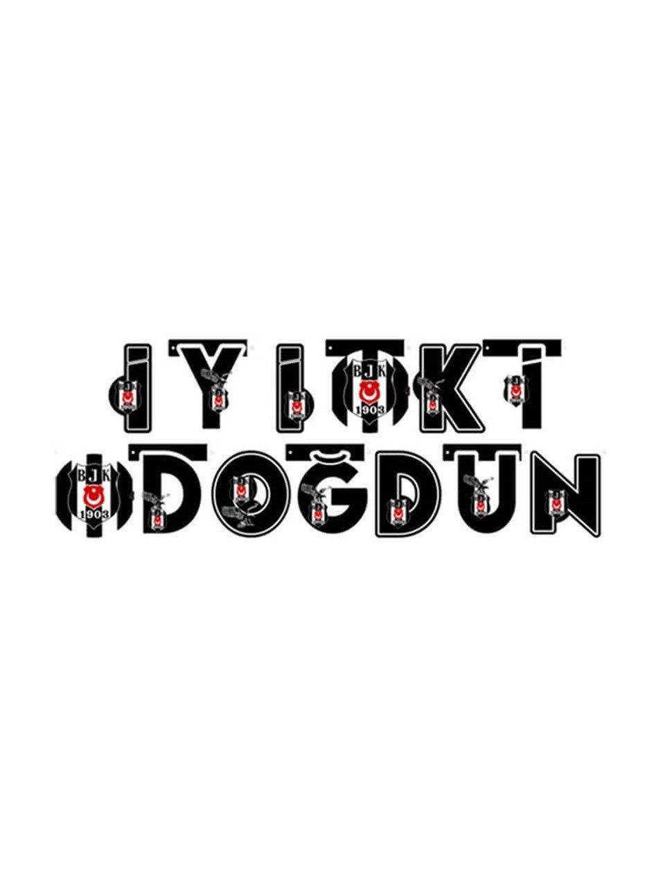 İyiki Doğdun Harf Set Orjinal Lisanslı BEŞİKTAŞ 2.00 metre Banner