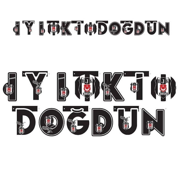 İyiki Doğdun Harf Set Orjinal Lisanslı BEŞİKTAŞ 2.00 metre Banner