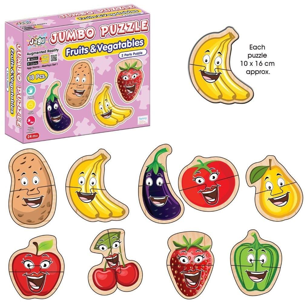 Jagu 2 Parçalı Jumbo Puzzle Sebze Meyve 18 Parça