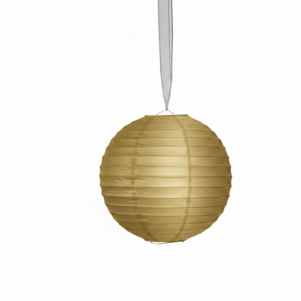 Japon Feneri-Çin Feneri büyük METALİK ALTIN-GOLD 35cm