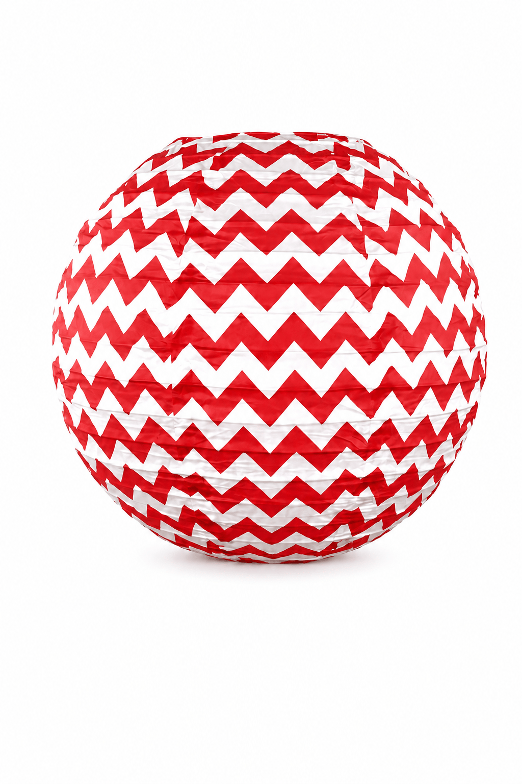 Japon Feneri Zigzag Desenli Kağıt Fener Kırmızı 30 cm