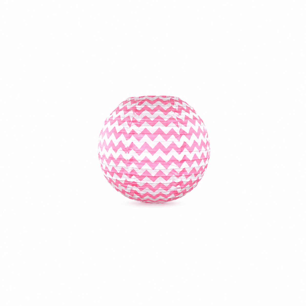 Japon Feneri Zigzag Desenli Kağıt Fener Pembe 30 cm
