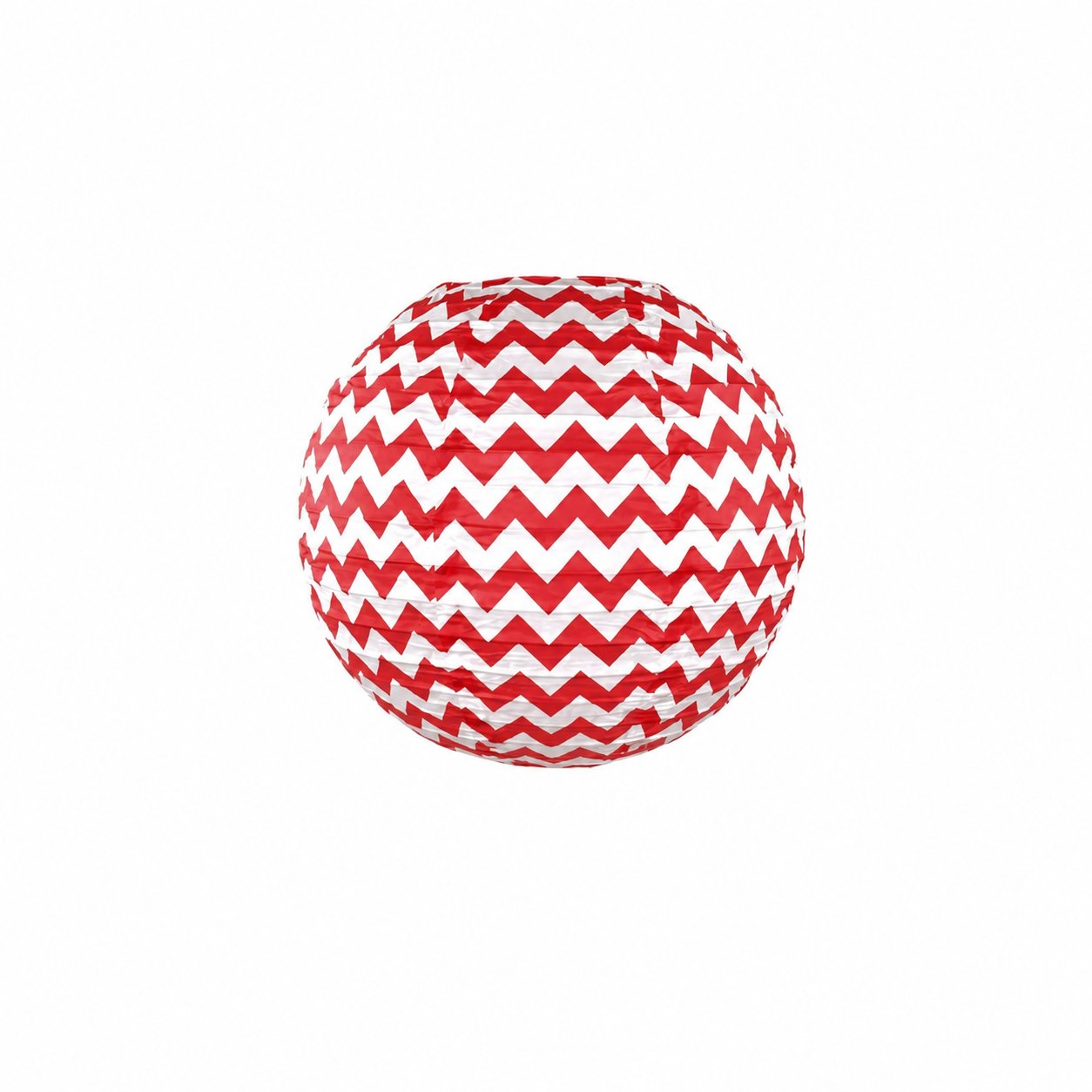Japon Feneri Zigzag Desenli Kağıt Fener Kırmızı 30 cm