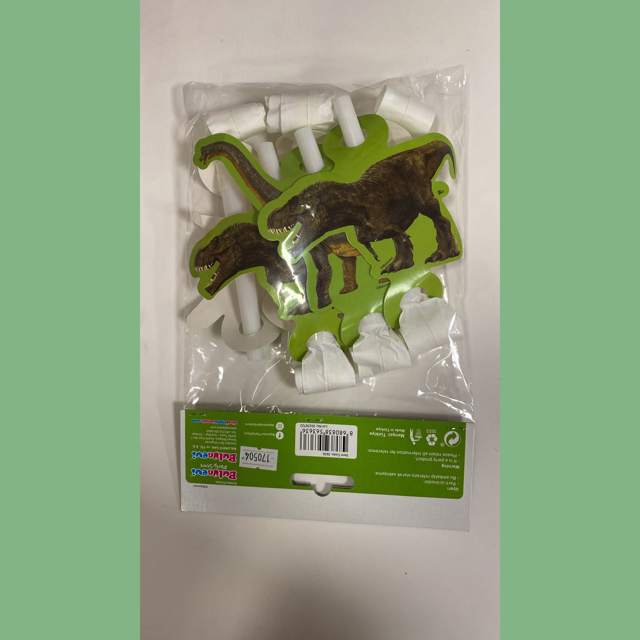 Jurassic park kaynana dili, parti düdüğü,(6lı paket) uzayan parti düdüğü,uzat çek düdük