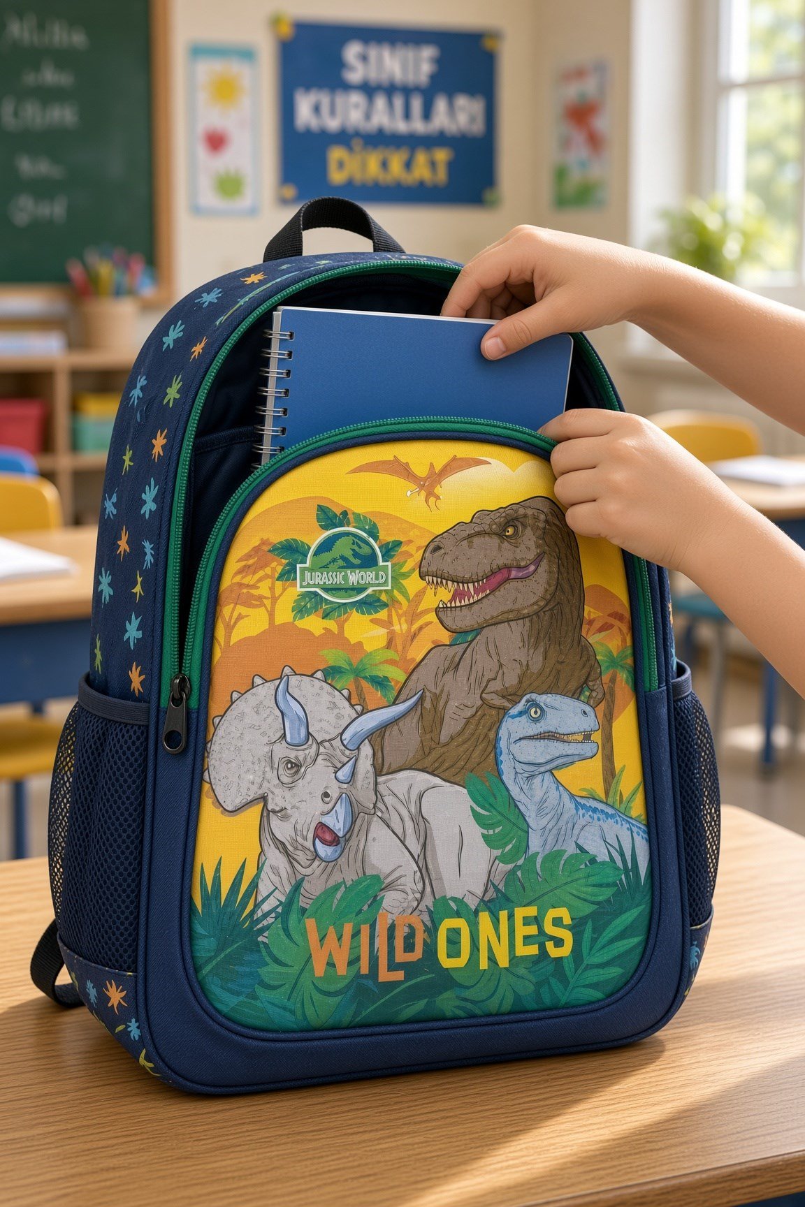 Jurassic World Okul Çantası 2135 SARI