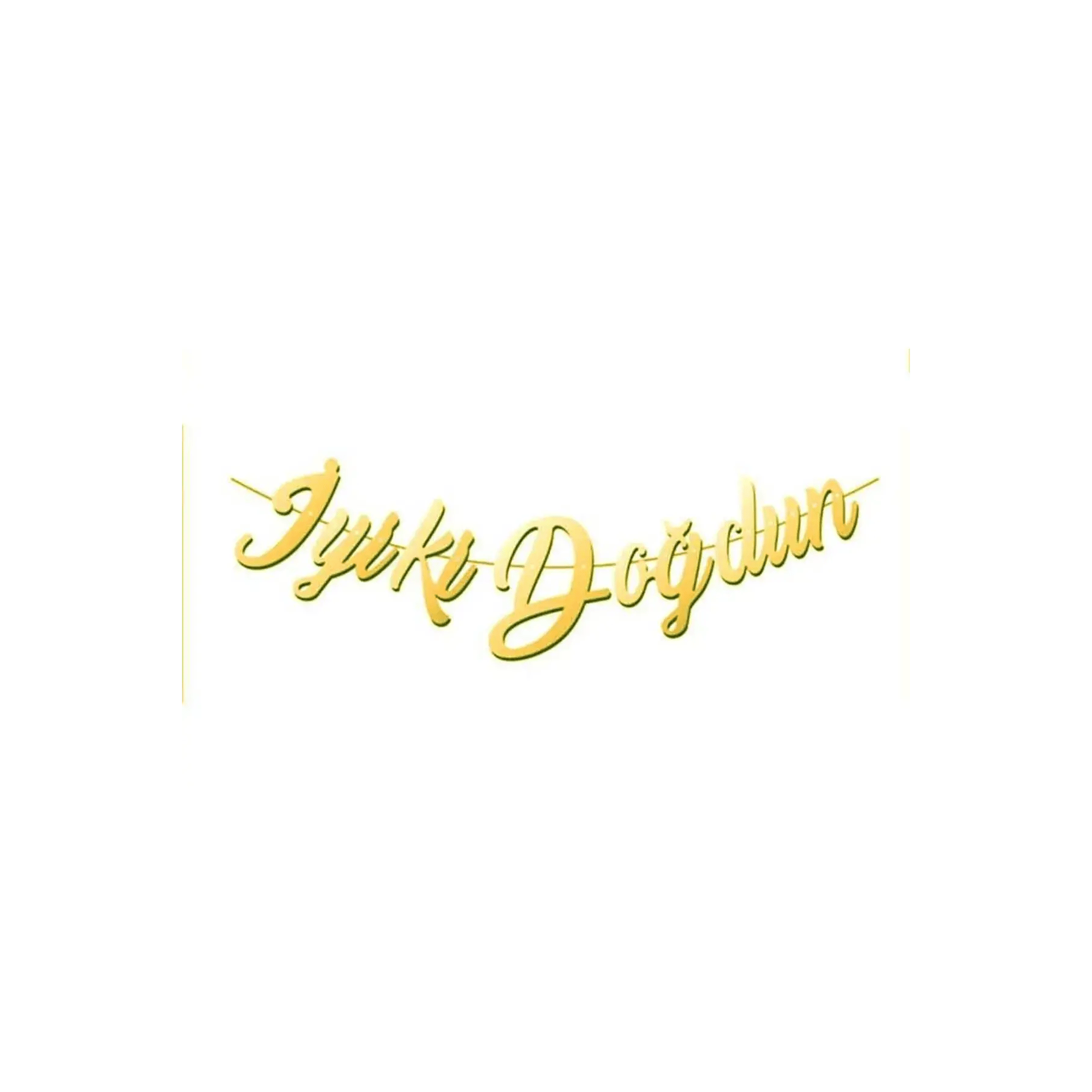 Kaligrafik El yazısı İyi ki Doğdun Gold-Altın Renkli El yazısı Doğum Dünü Banner 22x100