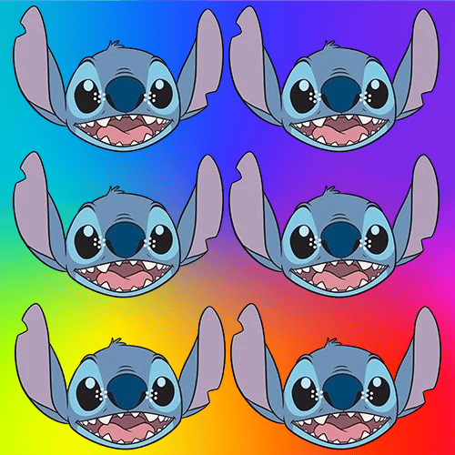Karton Maske STİTCH Temalı karton maske 6 lı Paket Lilo nun Stitch Karekteri Sadece Maske