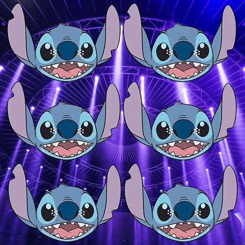Karton Maske STİTCH Temalı karton maske 6 lı Paket Lilo nun Stitch Karekteri Sadece Maske