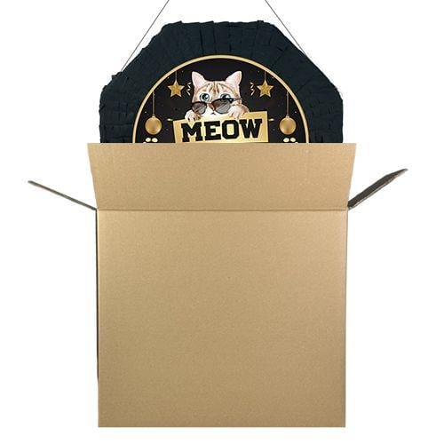 Kedi Meow Pinyata 42cm + Sopası Doğum Günü Eğlencesi Pinyata Patlatma Partisi