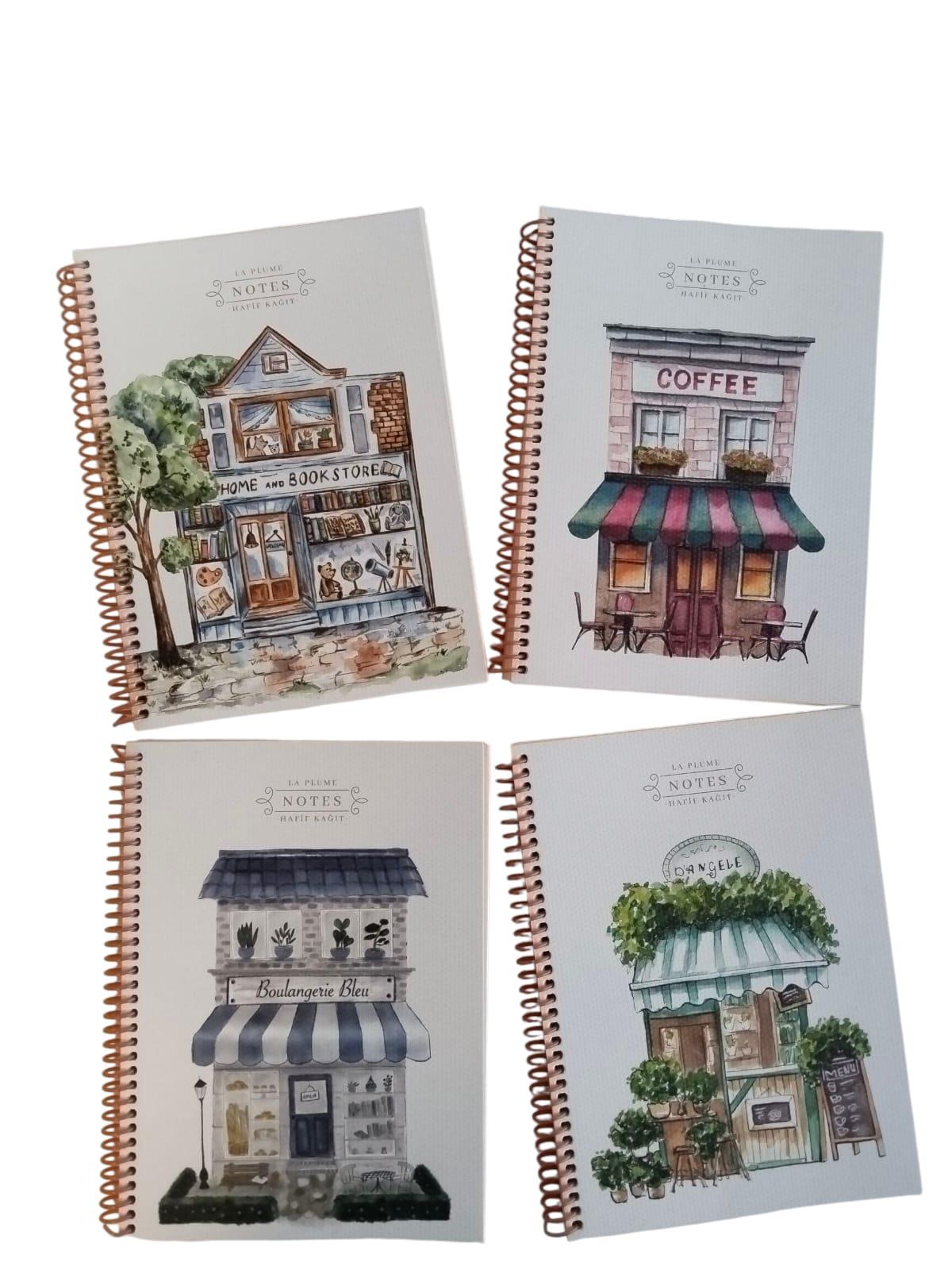 Keskin 80 Yaprak 16.5x22.5cm Kareli Spiralli Kareli Karton Kapak