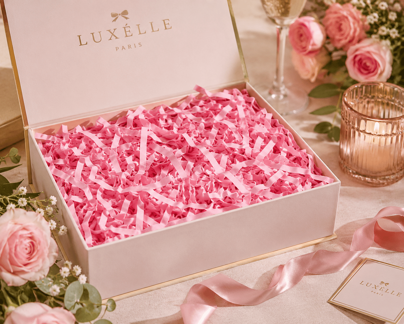 Kırpıntı kağıt hediye paketleme süsü 50gr. PEMBE KALIN