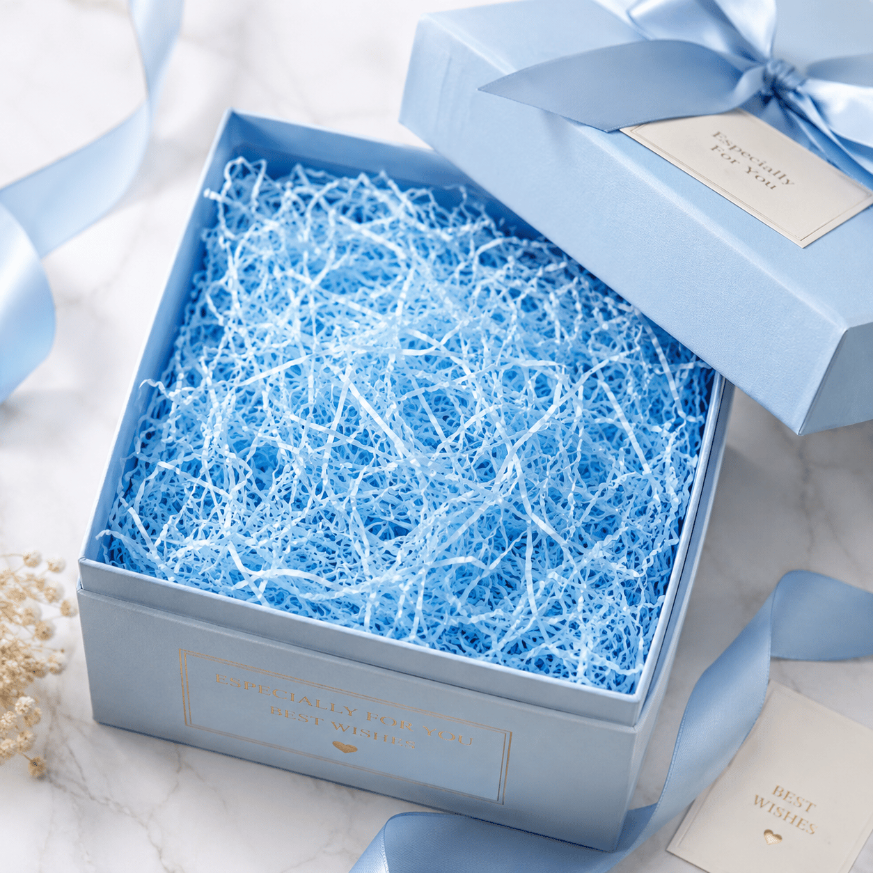 Kırpıntı kağıt hediye paketleme süsü 50gr.MAVİ İNCE