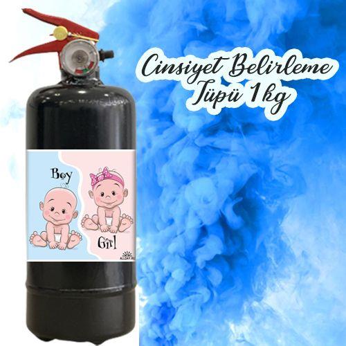 Kolay kullanımlı lüks Cinsiyet Belirleme tüpü MAVİ Erkek Cinsiyet Partisi Tüpü 1 kg yangın tüpü