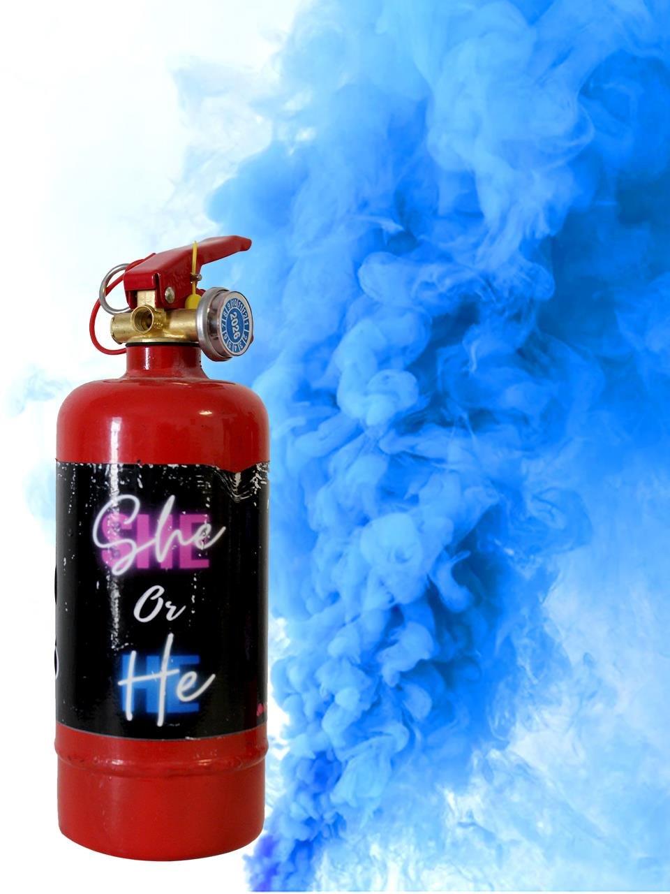 Kolay kullanımlı lüks Cinsiyet Belirleme tüpü MAVİ Erkek Cinsiyet Partisi Tüpü 1 kg yangın tüpü