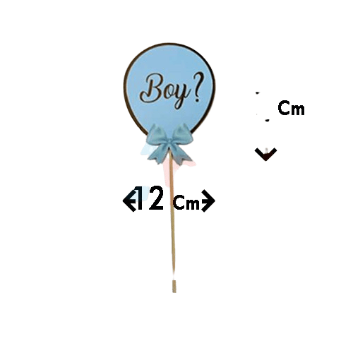 Konuşma balonu 5li Set Boy ? Erkek Cinsiyet Partisi Aksesuarı 12x17cm