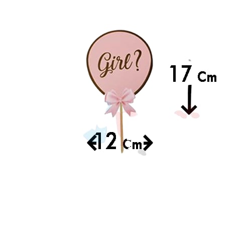 Konuşma balonu 5li Set Girl ? Pembe Cinsiyet Partisi Aksesuarı 12x17cm
