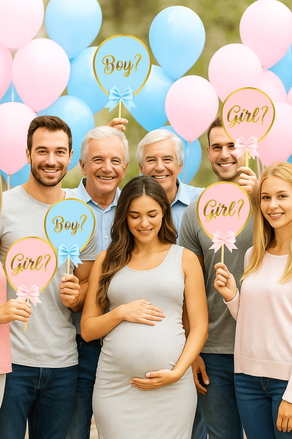 Konuşma balonu 5li Set Girl ? Pembe Cinsiyet Partisi Aksesuarı 12x17cm