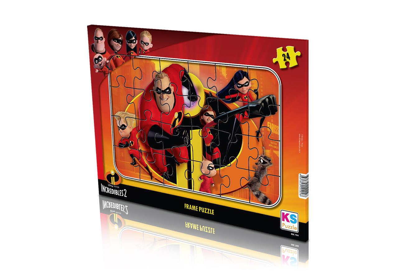 Ks Games incredibles Family İnanilmaz Aile 2 Frame Puzzle 24'Lü