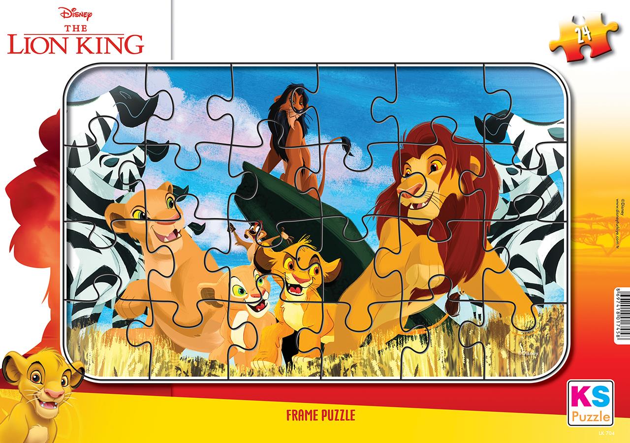 Ks Games Lion King Aslan Kral Frame Puzzle 24'Lü LK-704