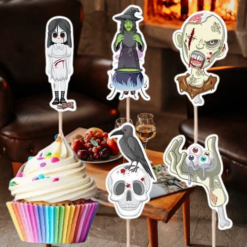 Kürdan Korkunç Figürlü Halloween- Cadılar Bayramı 10'lu Şekilli Kürdan