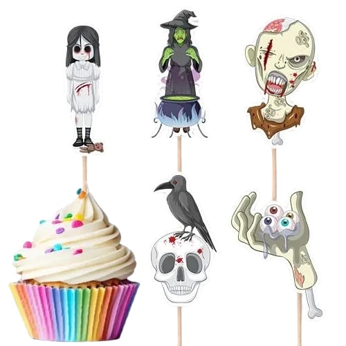 Kürdan Korkunç Figürlü Halloween- Cadılar Bayramı 10'lu Şekilli Kürdan