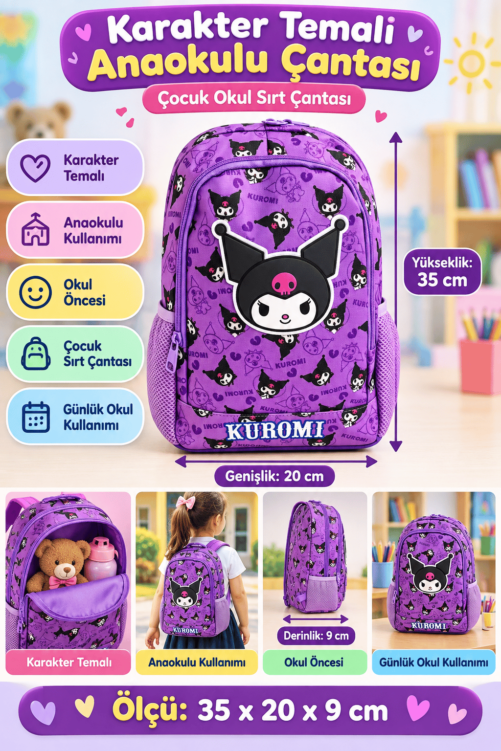 Kuromı Anaokul Cantası 3215