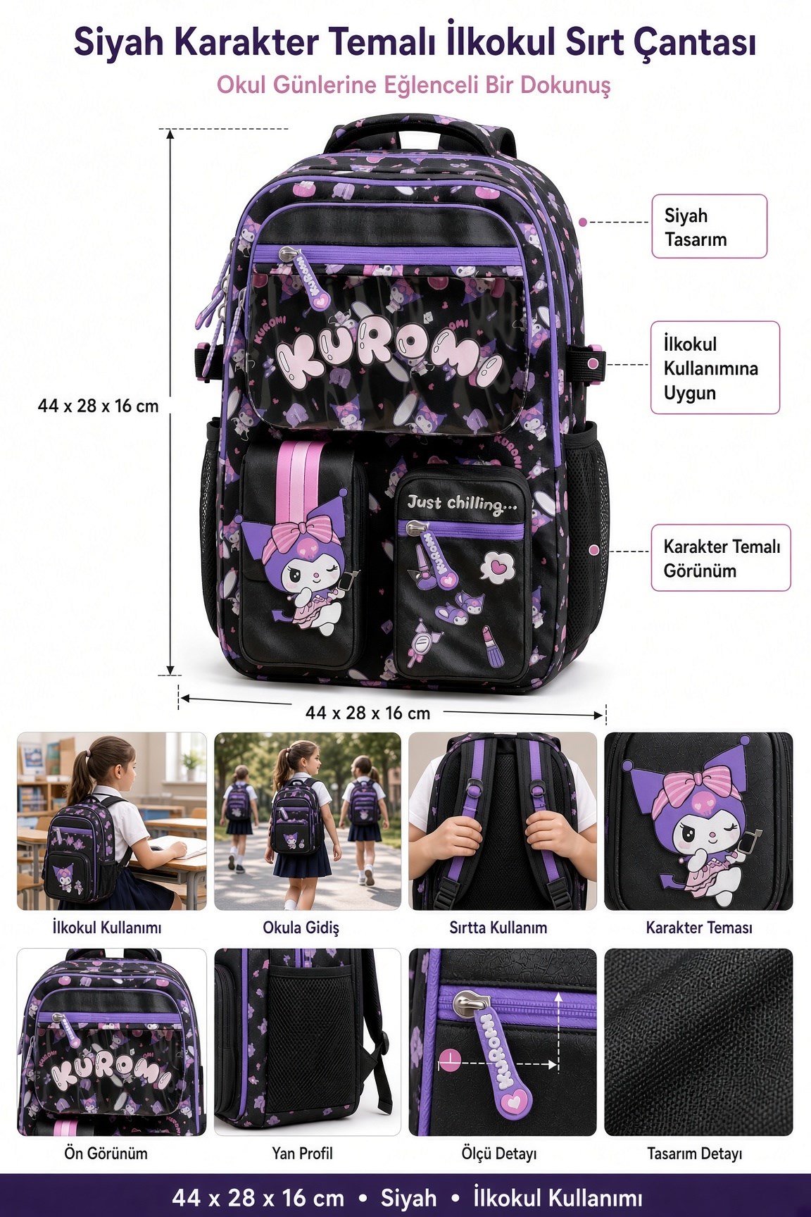 Kuromi Okul Çantası 3222
