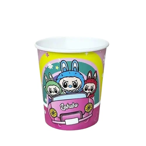 Labubu Temalı 8li karton bardak 7 oz Labubu Konsept Doğum günü Partisi