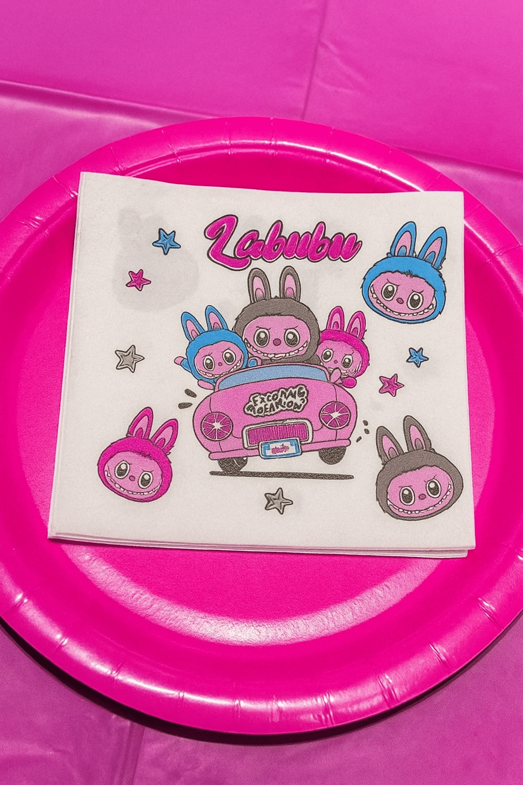 Labubu Temalı Çift Katlı 20 li peçete Labubu Doğum Günü Konsepti                       