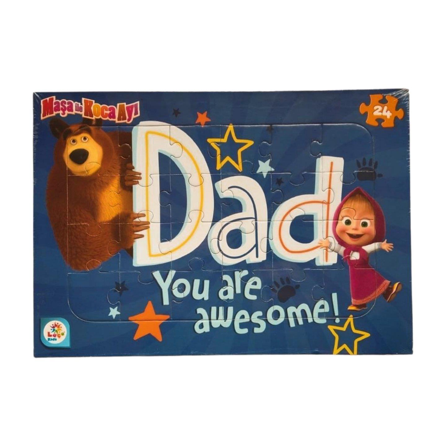 Laço Kids Masha Koca Ayı 24 Parça Frame Puzzle
