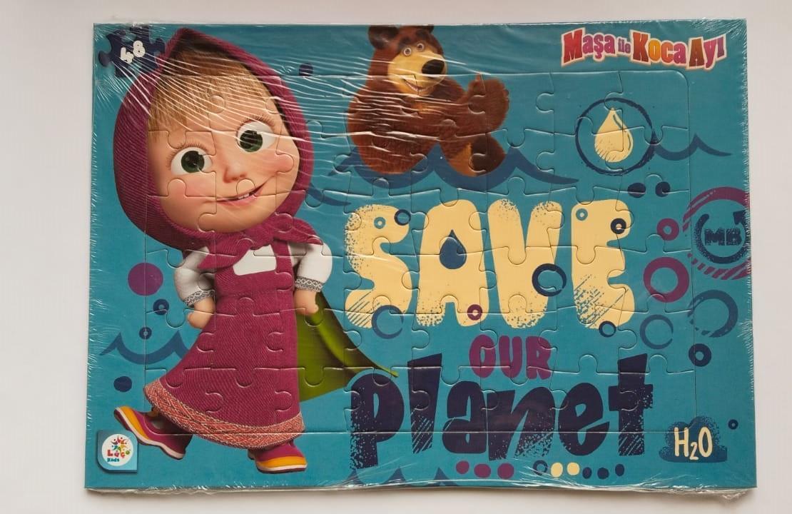 Laço Kids Masha Koca Ayı 48 Parça Frame Puzzle