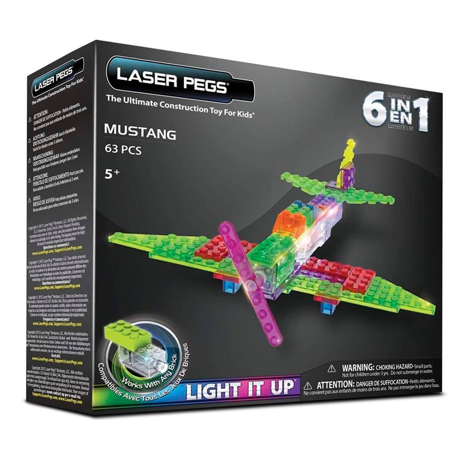 Laser Pegs Işıklı Zippy Do Mustang 6in1 Uçak Power Block