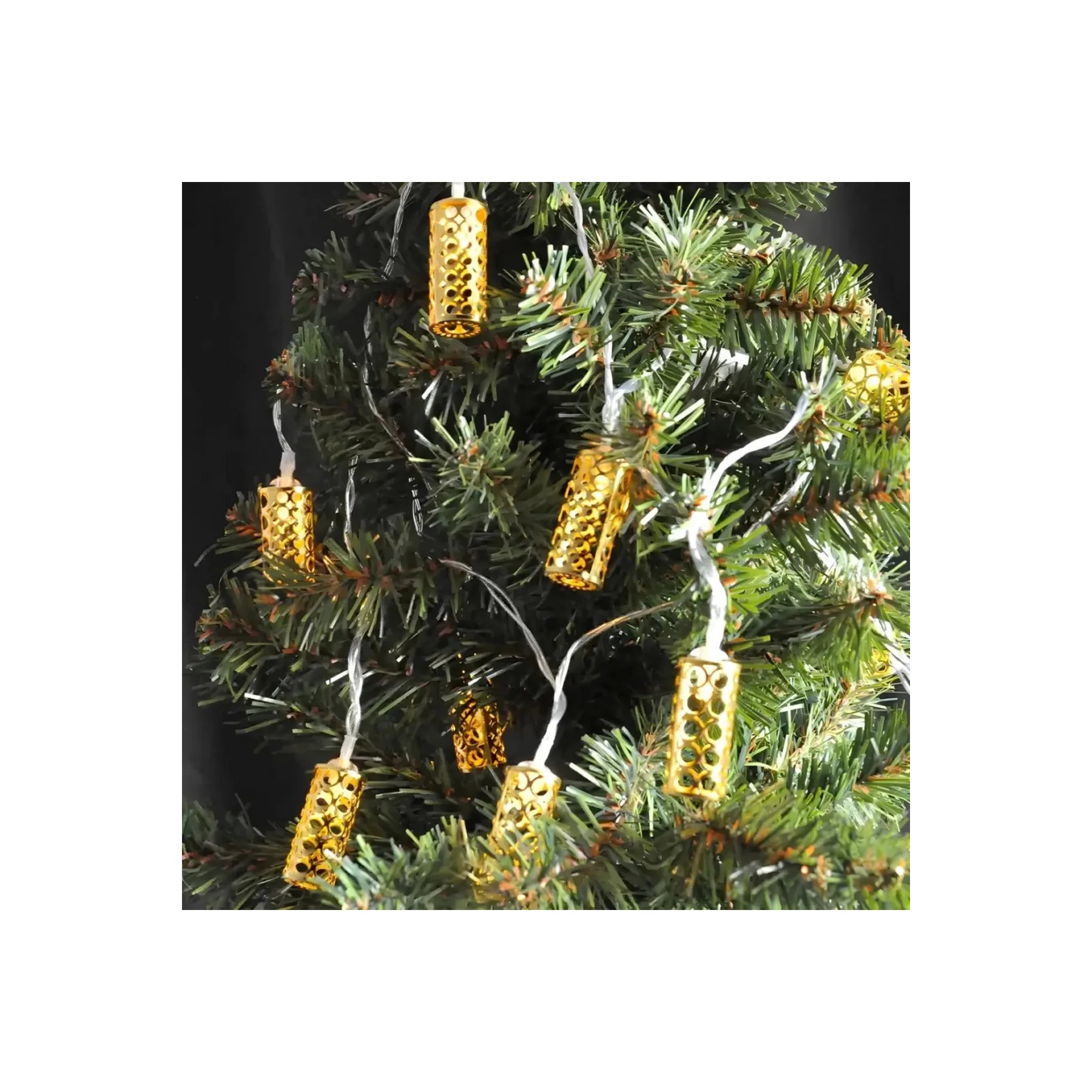 Led ışık 3metre SİLİNDİR Figürlü yılbaşı pilli çam ağacı dekor led, günışığı