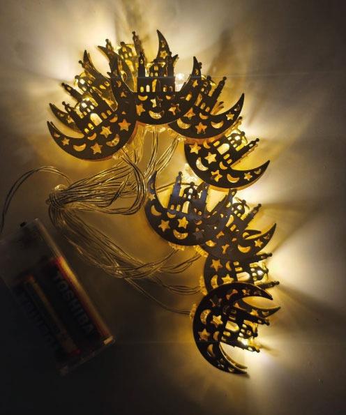Led ışık Ramazan temalı pilli gün ışığı 2mt.