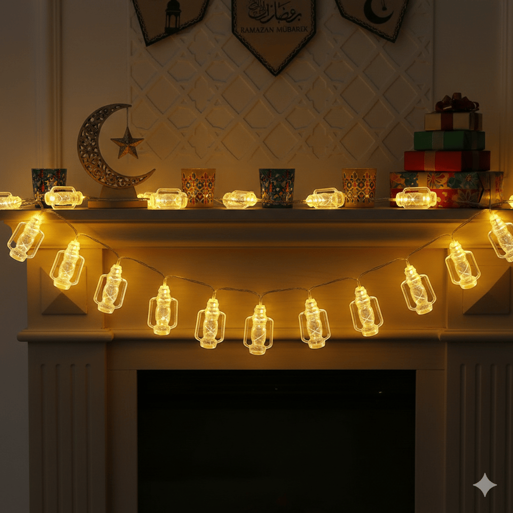 Led ışık Ramazan Temalı Pilli Sarkıt Gün Iş.20li