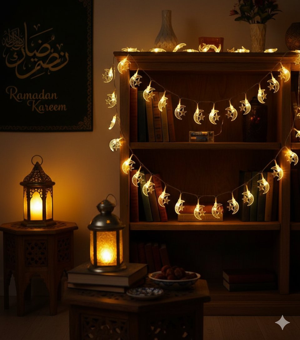 Led ışık Ramazan Temalı Pilli Sarkıt Gün Iş.20li