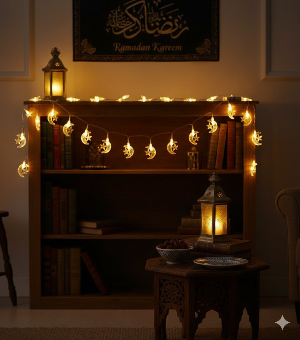 Led ışık Ramazan Temalı Pilli Sarkıt Gün Iş.20li