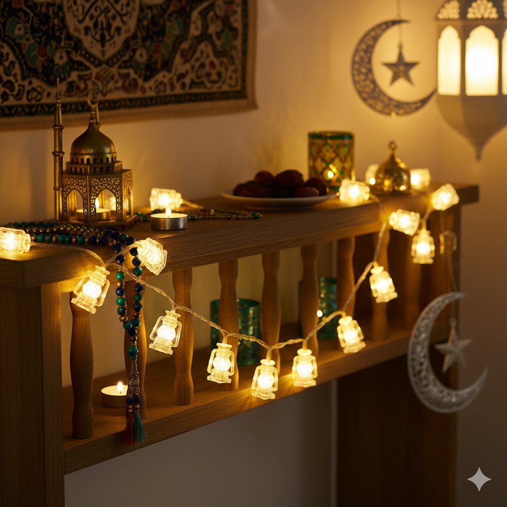 Led ışık Ramazan Temalı Pilli Sarkıt Gün Iş.20li